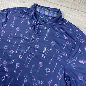 William Murray Men's "off The Rocks" Athletic Golf Polo Purple Size Large *read*